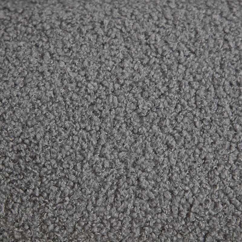 SEYNAR Modern 16.5''Faux Sherpa Square Cube Otttoman