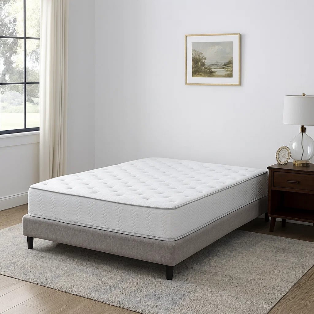 Irya 9 Inch Queen Size Mattress, Non Woven Soft Polyester, Pocket Coiling