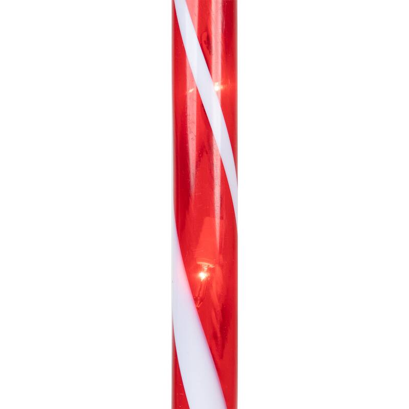 Lighted Candy Cane 8-Function Outdoor Christmas Pathway Markers - 24" - Set of 8 - Red