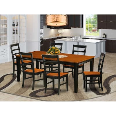 Dining Table Set Wood Chairs - Home Kitchen Table Seating for 8 - Suburban Soiree