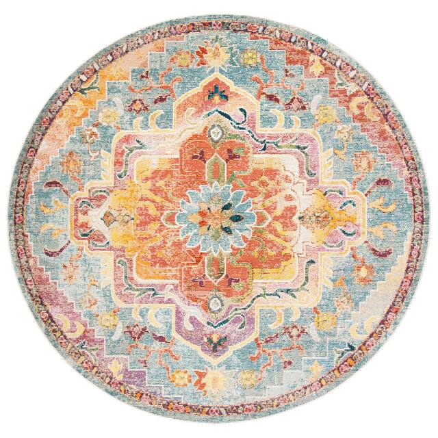 SAFAVIEH Crystal Floretta Vintage Boho Medallion Rug