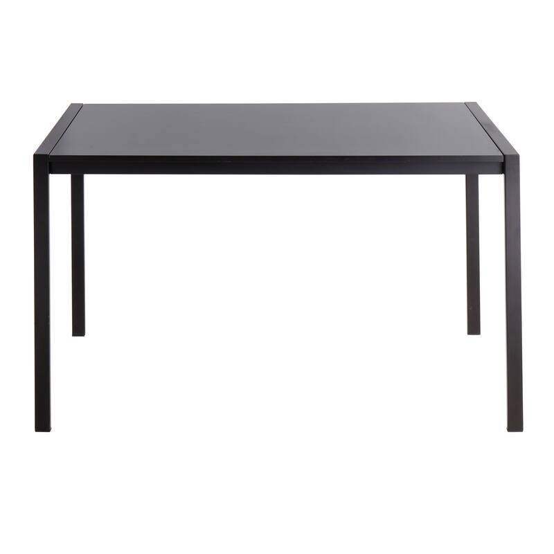Carbon Loft Yadriel Industrial Black Metal Dining Table - Black Wood & Black Metal