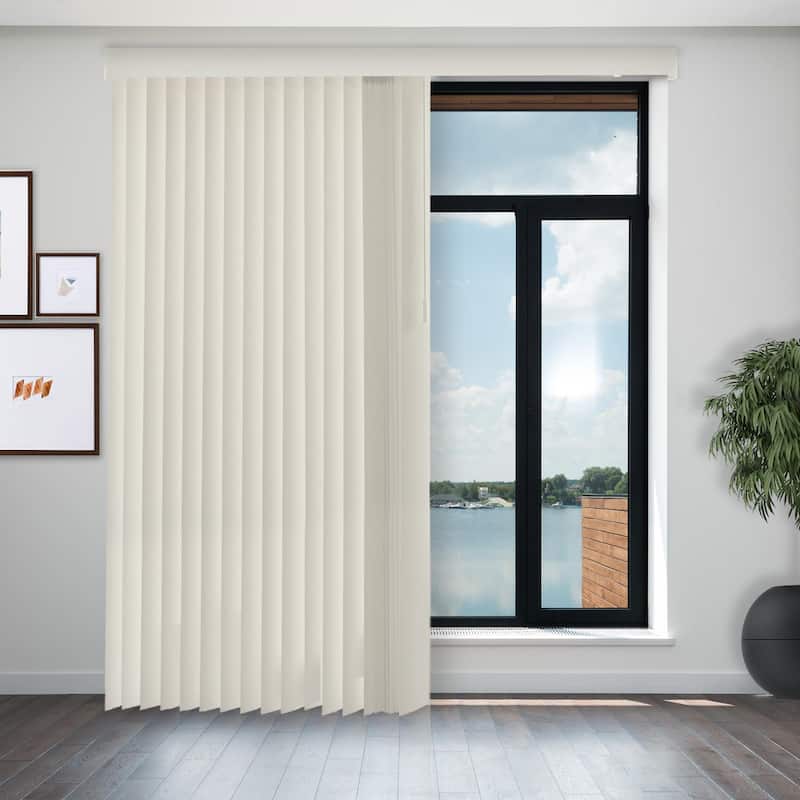 Cordless Vertical Blinds Oxford Alabaster - 78"W X 84"H - Oxford Alabaster