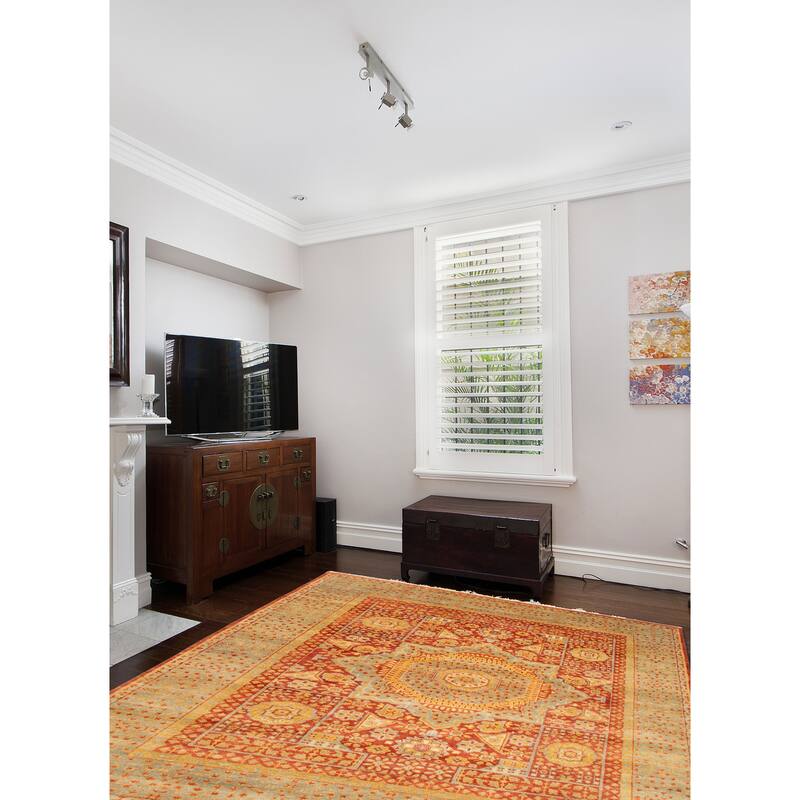 ECARPETGALLERY Hand-knotted Mamluk Dark Copper Wool Rug - 7'8 x 9'8