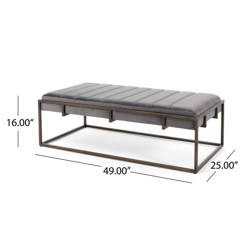 Elegant Design Ottoman with Velvet ,suit a variety of stylish home Settings