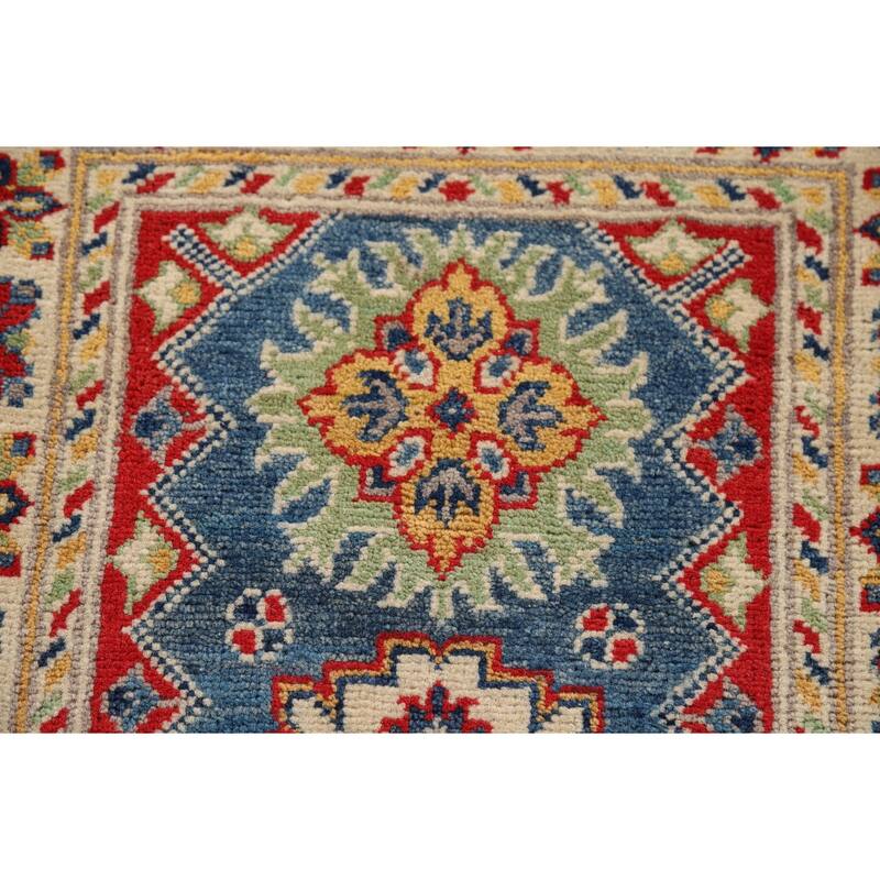 Blue Kazak Oriental Foyer Rug Hand-Knotted Accent Wool Carpet - 2'0" x 3'0"