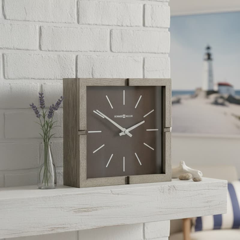 Howard Miller Fortin Accent Mantel Clock - Blackened Steel