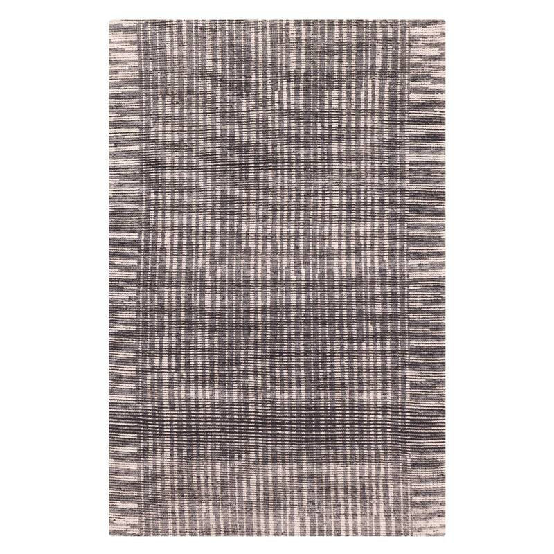 ECARPETGALLERY Hand-knotted Tangier Dark Grey Wool Rug - 5'1 x 7'11
