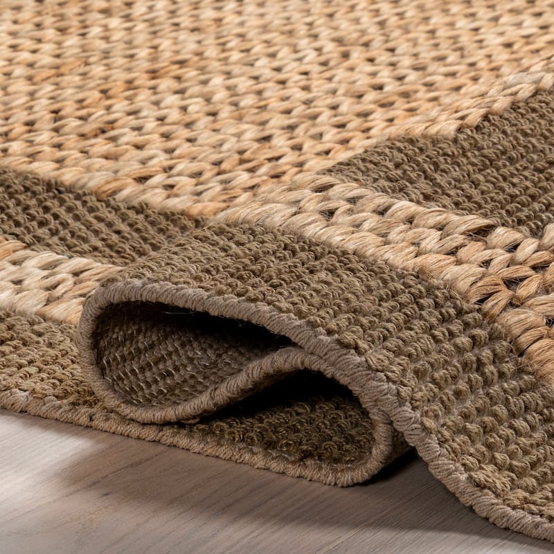 Nuloom Linnett Farmhouse Bordered Jute Area Rug