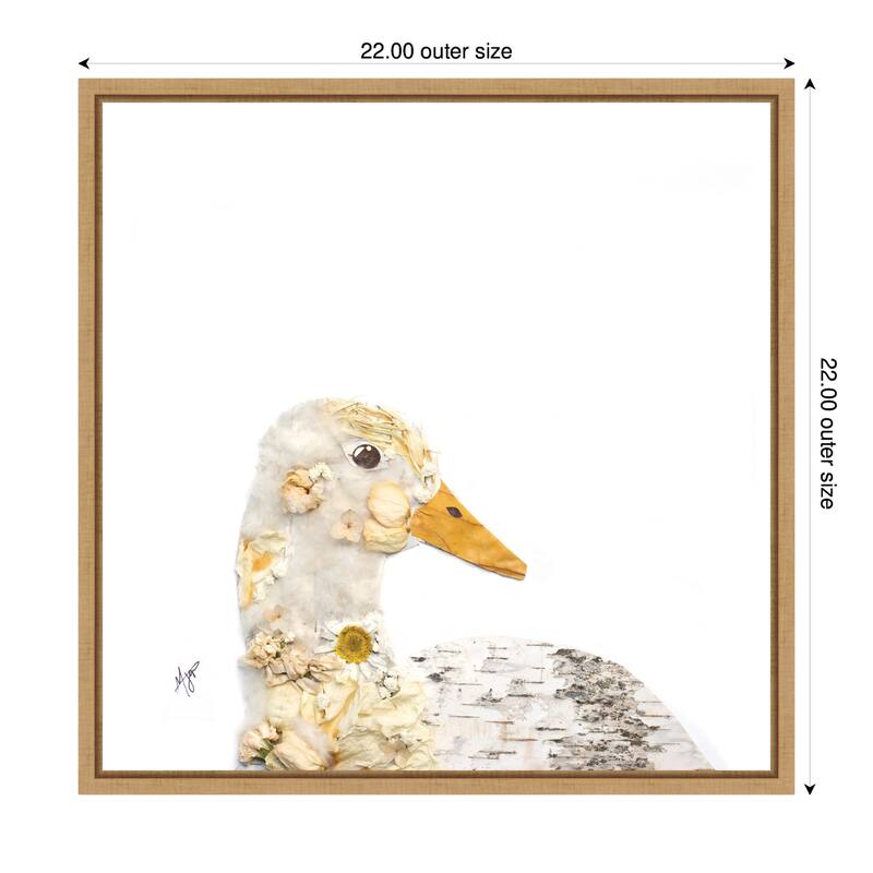 Kate and Laurel Duck No. 2 by Madeline Jeppesen Framed Canvas Wall Art Print