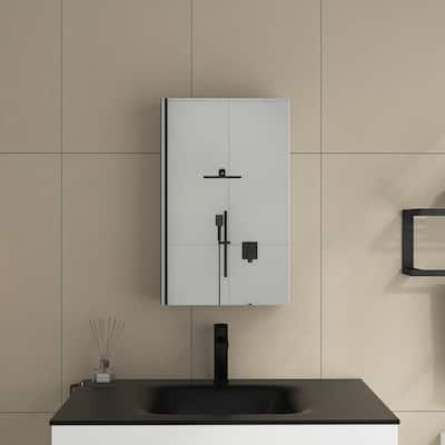 Rectangular Aluminum Medicine Cabinet with Mirror