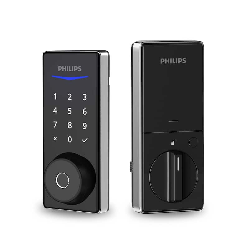 Philips Home Access 1000 Series Single Cylinder Electronic Deadbolt with Handle Set - Satin Nickel