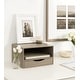 preview thumbnail 10 of 44, Kate and Laurel Hutton Floating Wall Shelf with Drawer - 12.5x10x7