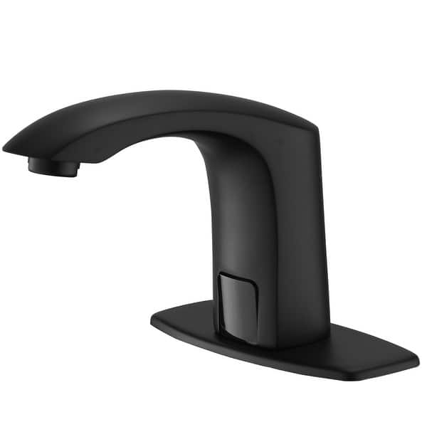 slide 2 of 20, WIZ Automatic Sensor Touchless Bathroom Sink Faucet Matte Black