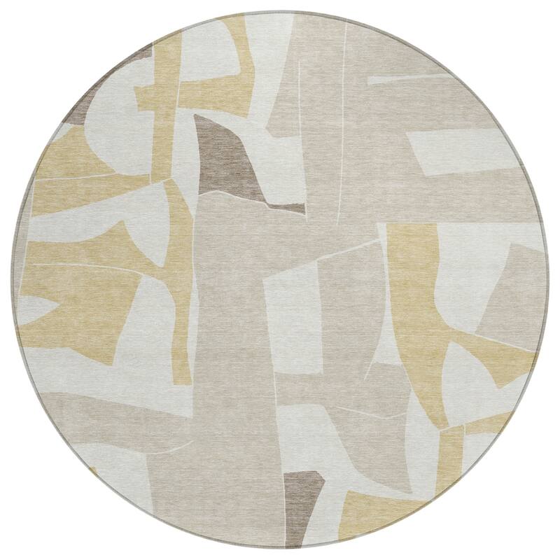 Machine Washable Indoor/ Outdoor Modern Crestone Chantille Rug