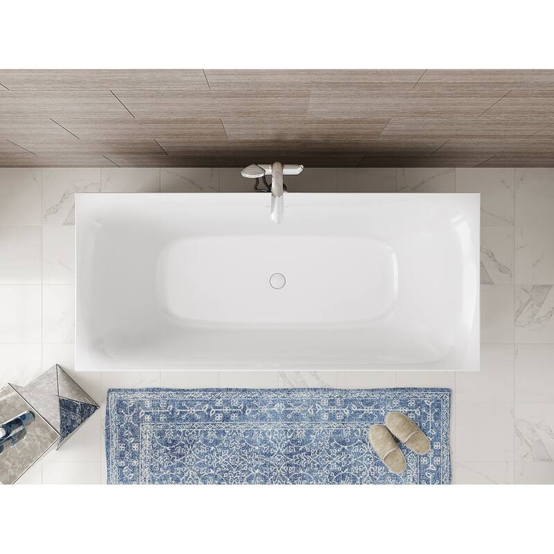 Sterling Unwind 60" Free Standing Acrylic Soaking Tub with Center