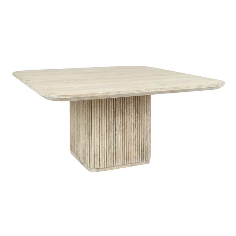 Classic Home Vander 60" Square Reclaimed Oak Wood Dining Table