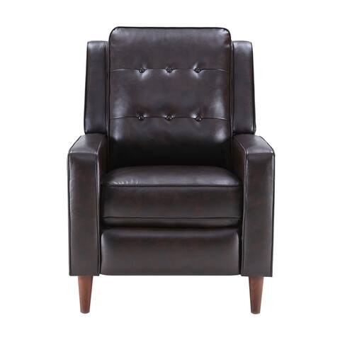 Push Back Recliner Manual Armchair, Medieval Style Accent Chair