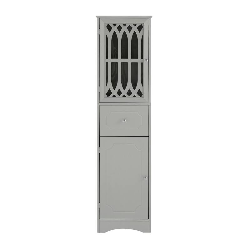Tall Bathroom Cabinet,with Drawer and Doors,Adjustable Shelf