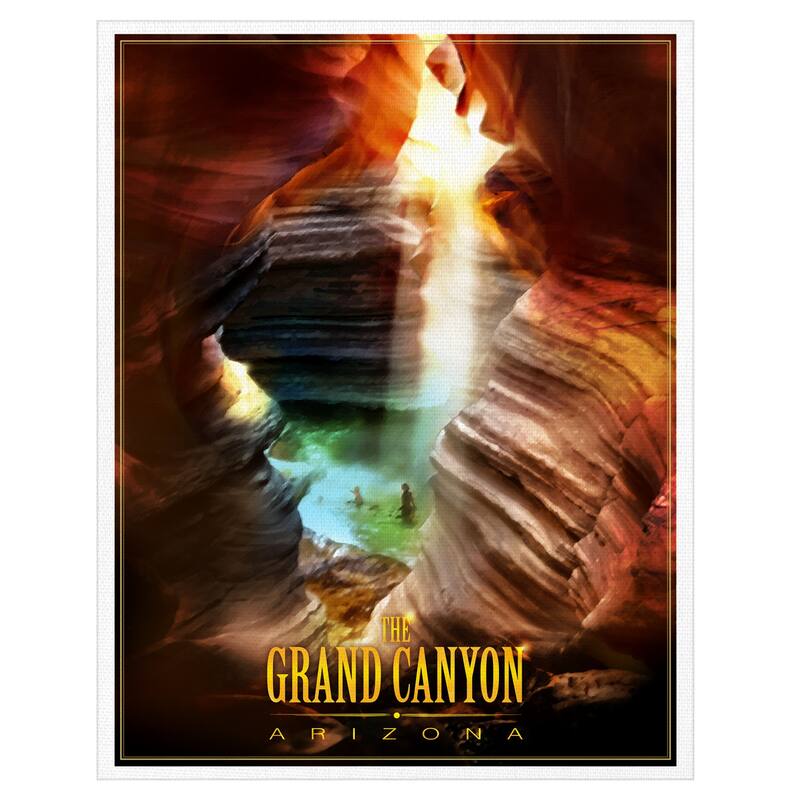 Grand Canyon Arizona by Old Red Truck Canvas Art Print