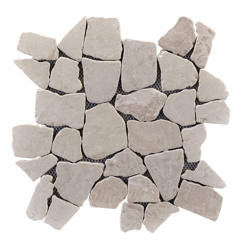 Full Eclectic 18 in. x 18 in. Marble Tumbled Wall and Floor Tile