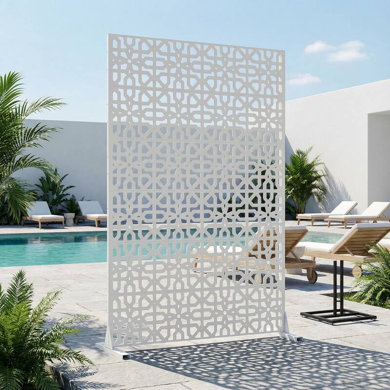 Dovelina 72'' x 47'' Privacy Metal Screen Fence Panel