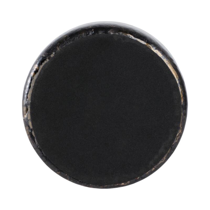 Glass Decorative Vase Metal Brass Accents with Sculptural Topper