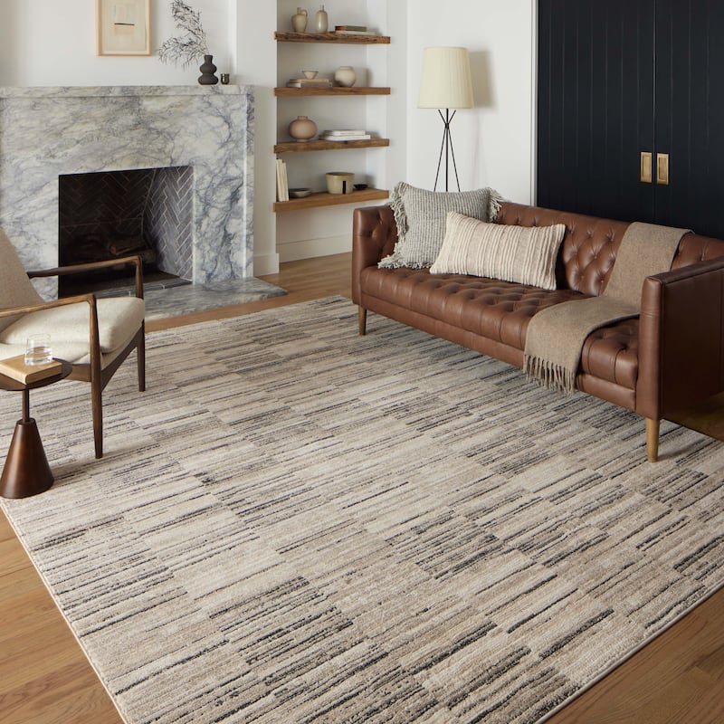 Alexander Home Harrison Modern Stripe Area Rug - 2' 7" x 12' - Runner