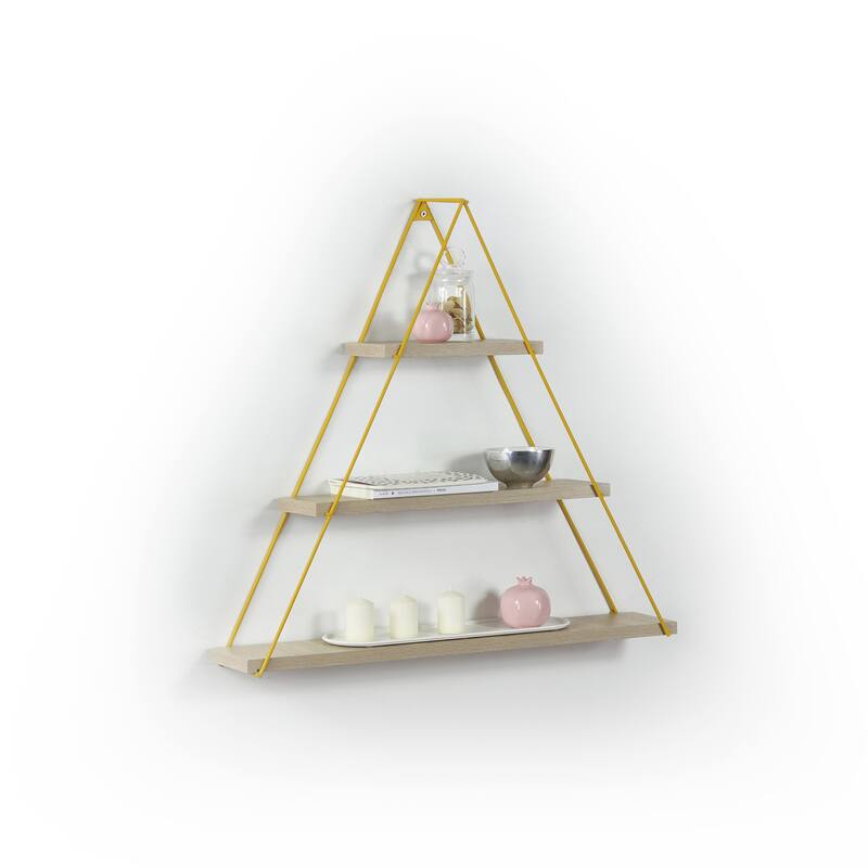 Floating Wall Decor Decorative Hanging Metal Bracket Triangle Shelf