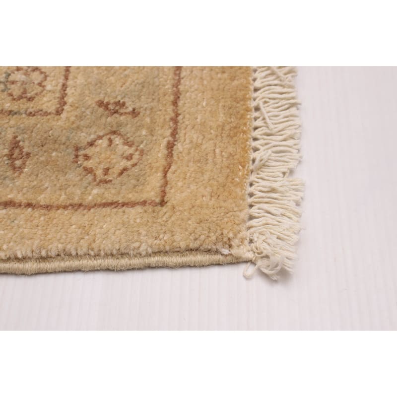 ECARPETGALLERY Hand-knotted Peshawar Oushak Beige Wool Rug - 9'0 x 11'6