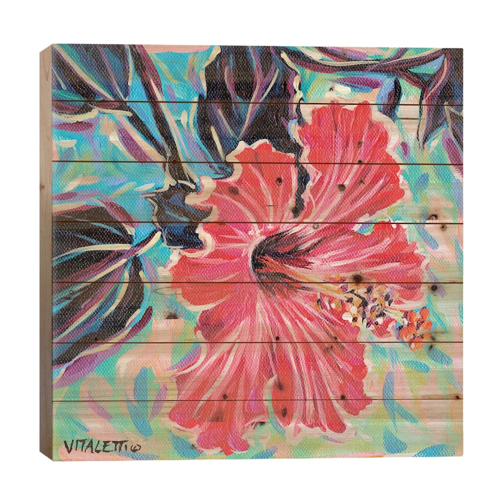 Hawaiian Beauty I Print On Wood by Carolee Vitaletti - Multi-Color
