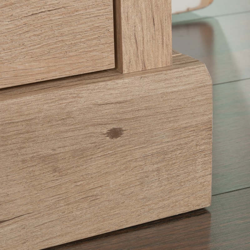 Wood Credenza for TVs up to 70" with Storage Cubbies, Brown - 70.39" W x 15.91" D x 22.87" H