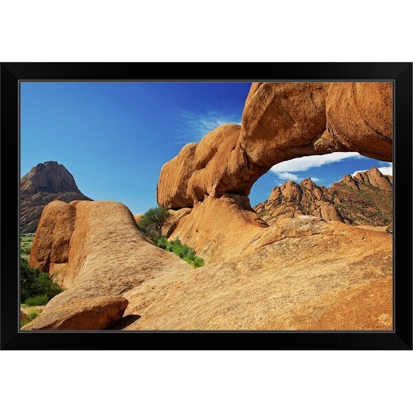 "The arch at Spitzkoppe, Namibia, Africa" Black Framed Print
