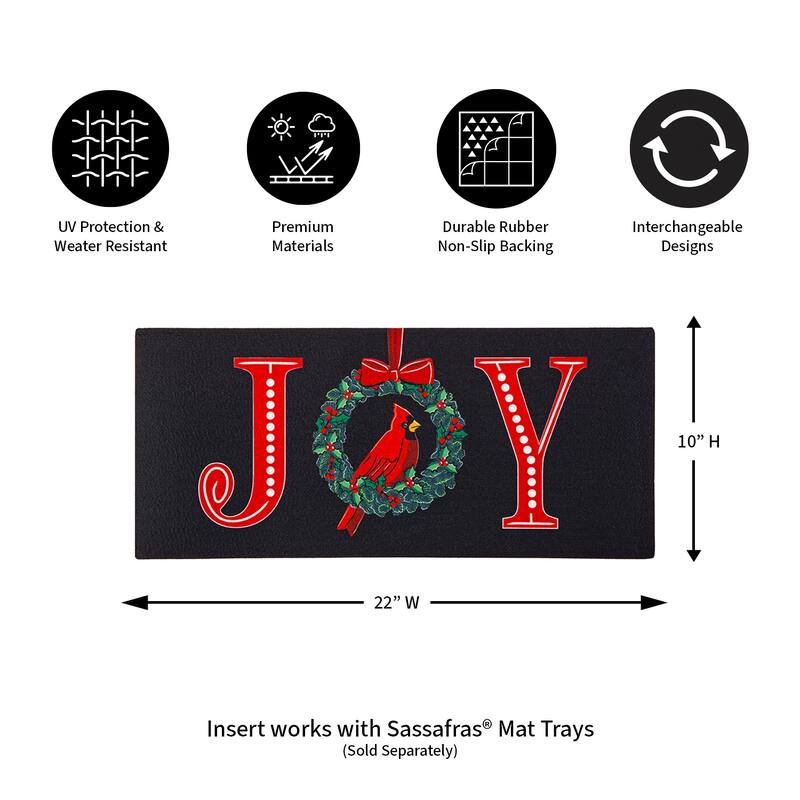Joy to the World Wreath Sassafras Switch Mat