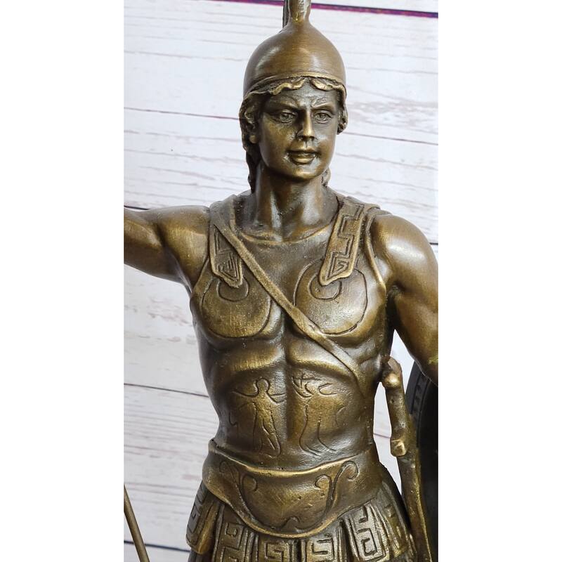 Greek Hero Achilles Warrior Bronze Sculpture Statue By Johannes Gotz