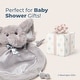 preview thumbnail 5 of 4, Bearington Baby Wee Spout 8" x 7" Small Gray Elephant Security Blanket