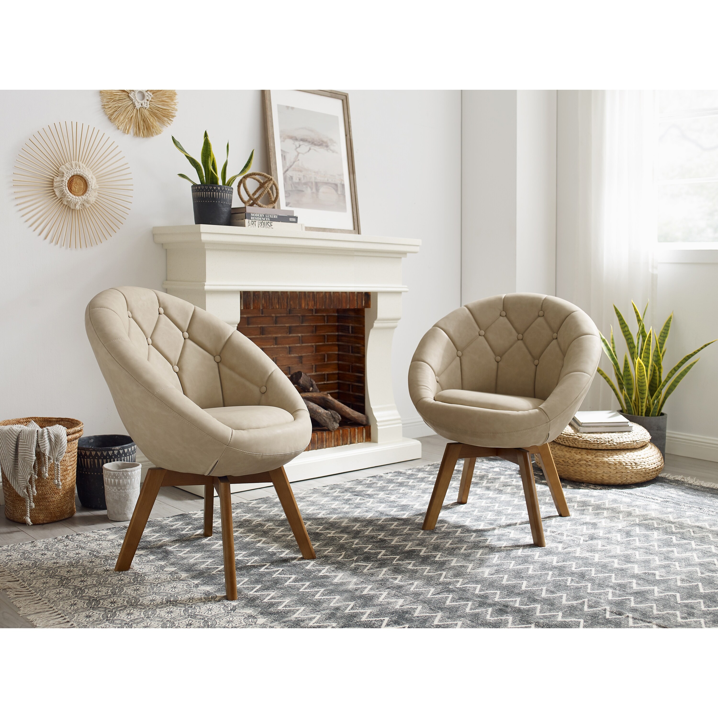 Carson carrington kallax velvet sales tufted round swivel accent chair