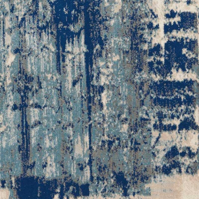 Buke Power Loomed Abstract Modern Non Skid Stain Resistant Area Rug By HomeRoots - 87' X '63' X '0.5