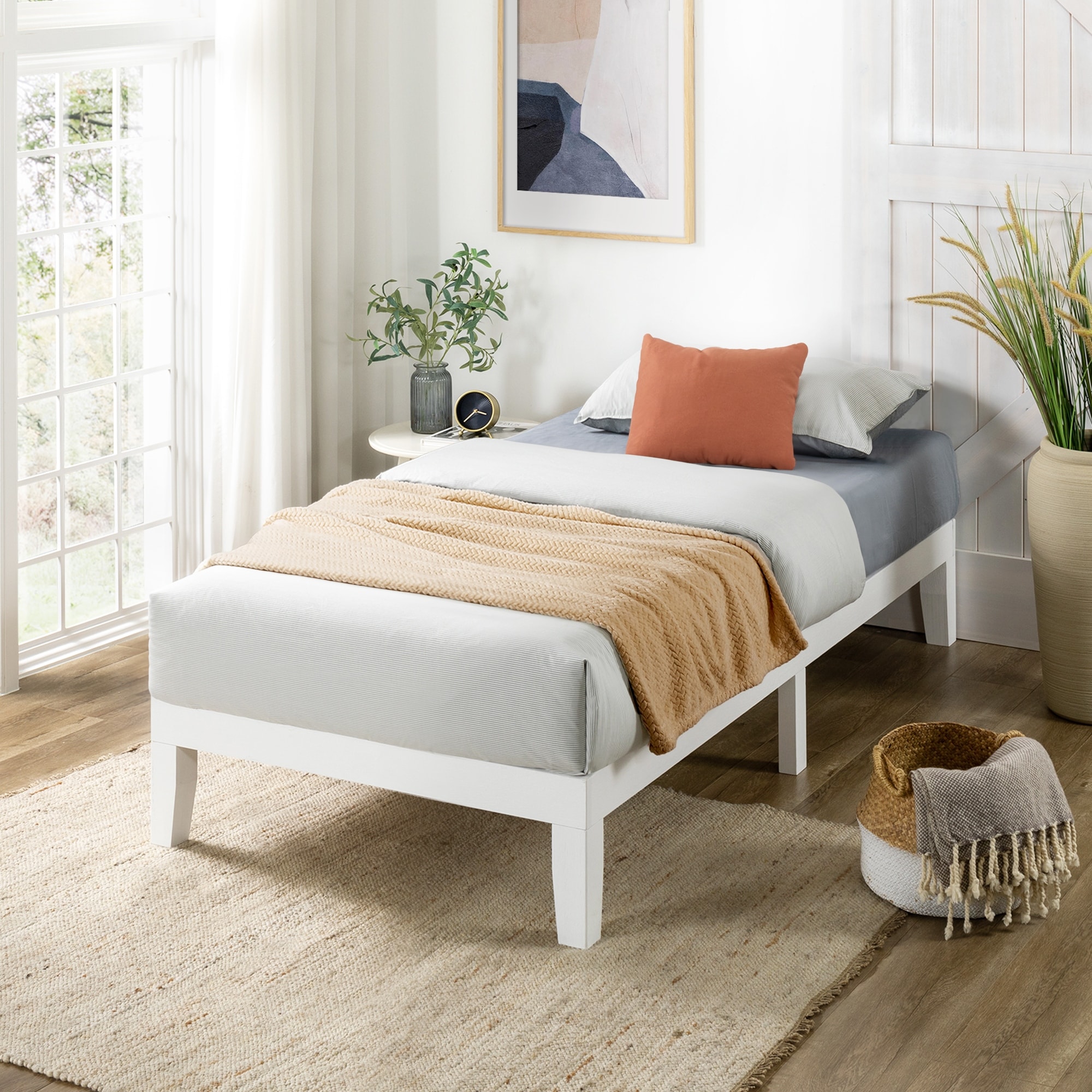 12" Classic Solid Wood Platform Bed Frame