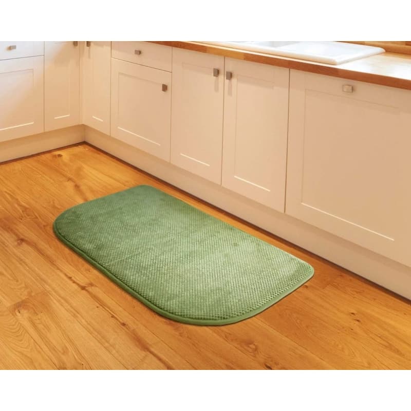 Soft Plush Memory Foam Kitchen Rug Mat - Non-Slip Backing - 18x30 Inch - 18"x30" Rectangle