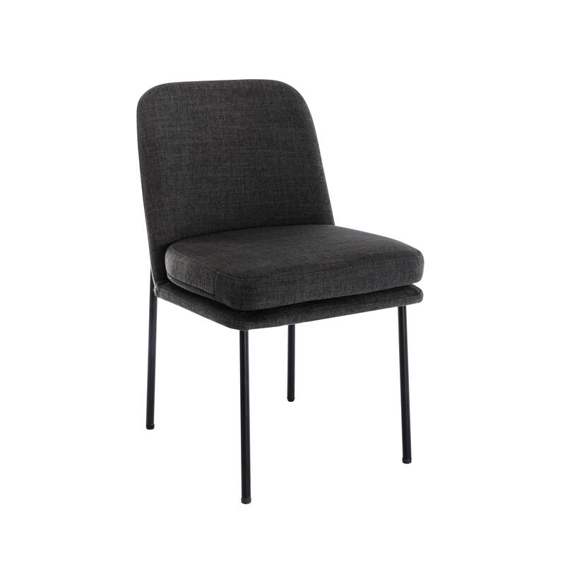 Porthos Home Lyra Fabric Upholstered Dining Chairs with Iron Legs, Set of 2