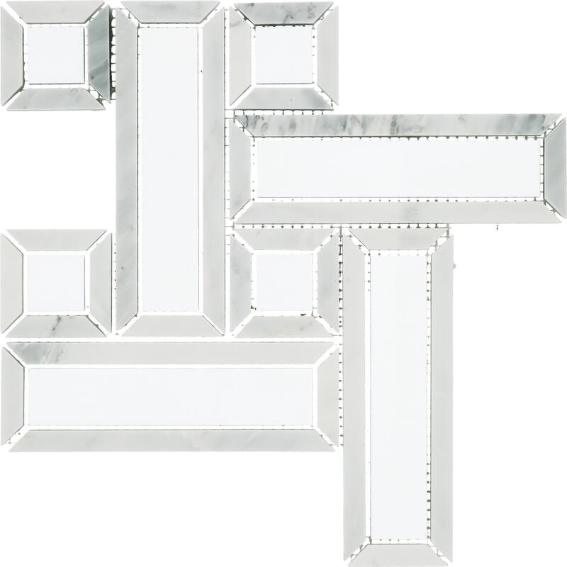 Daltile Gamma 2" Natural Stone Basketweave Wall and Floor Mosaic Tile (Set of 10)