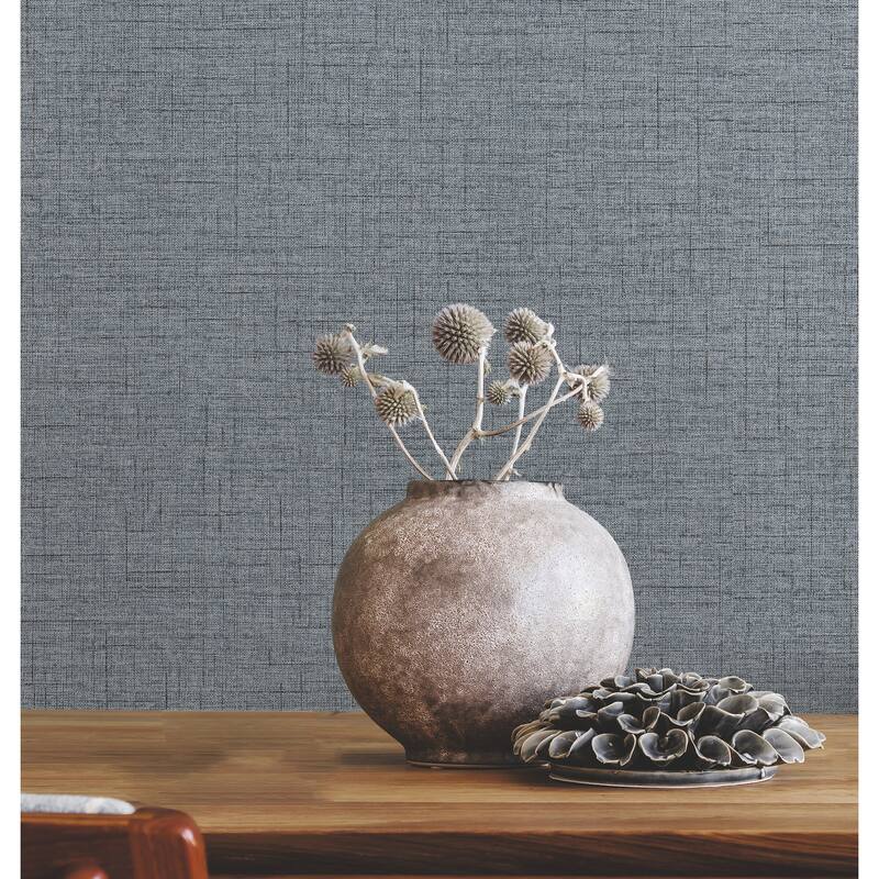 Warner Leon Denim Faux Fabric Wallpaper