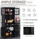 preview thumbnail 13 of 23, HOMCOM Kitchen Buffet Hutch Wooden Storage Cupboard with Framed Glass Door, Drawer and Microwave Space - 27"x15.75"x64.5"