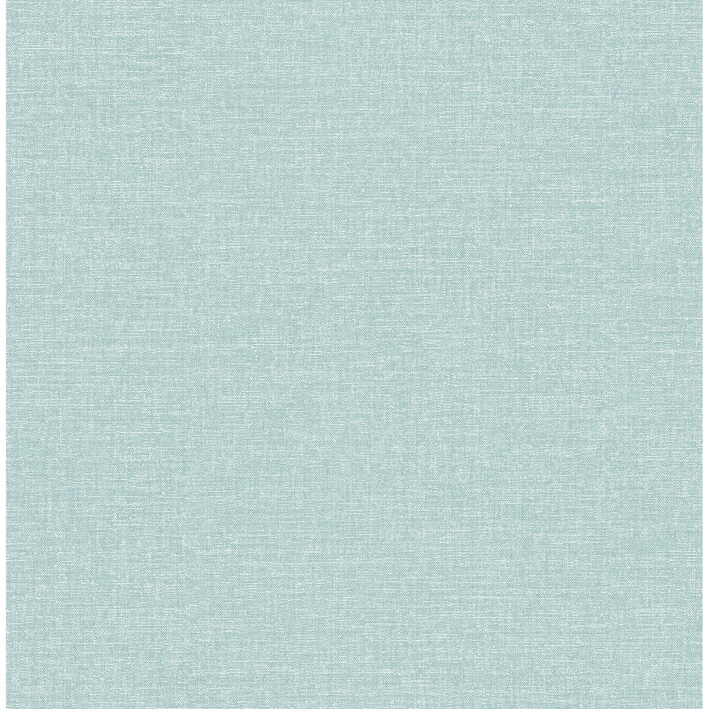 Brewster Glen Teal Linen Wallpaper