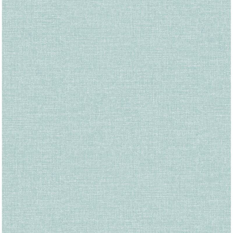 Brewster Glen Teal Linen Wallpaper