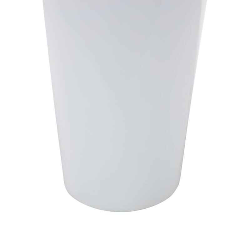 White Fiberglass Minimalistic Decorative Vase