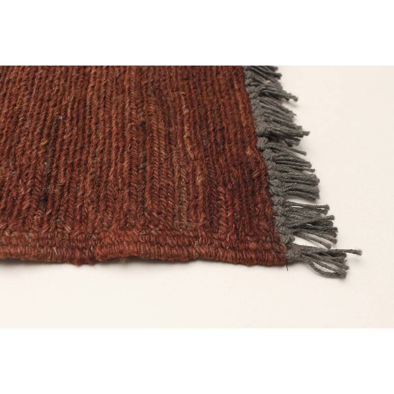 ECARPETGALLERY Flat-Weave Natural Brown Wool Kilim - 2'5 x 9'4