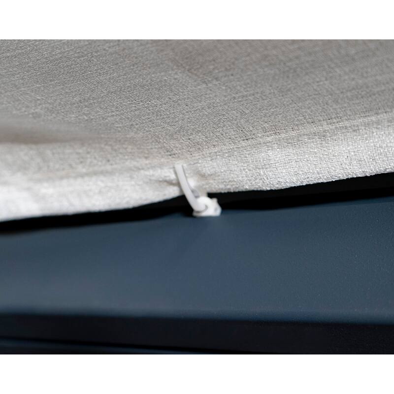 Stockholm 11 ft. Gray/Clear Patio Cover with Shades