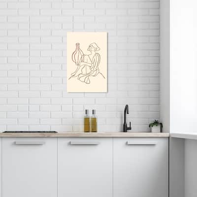 Wynwood Studio Canvas Education and Office Stretch Brown and Ivory Modern & Contemporary Wall Art Canvas Print